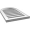 Ekena Millwork Round Top Surface Mount PVC Gable Vent: Functional, w/ 2"W x 1-1/2"P Brickmould Frame, 16"W x 26"H GVPRT16X2602SF - alternate 3